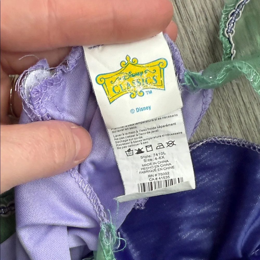 Disney Classics Ariel Mermaid Costume Purple and Green